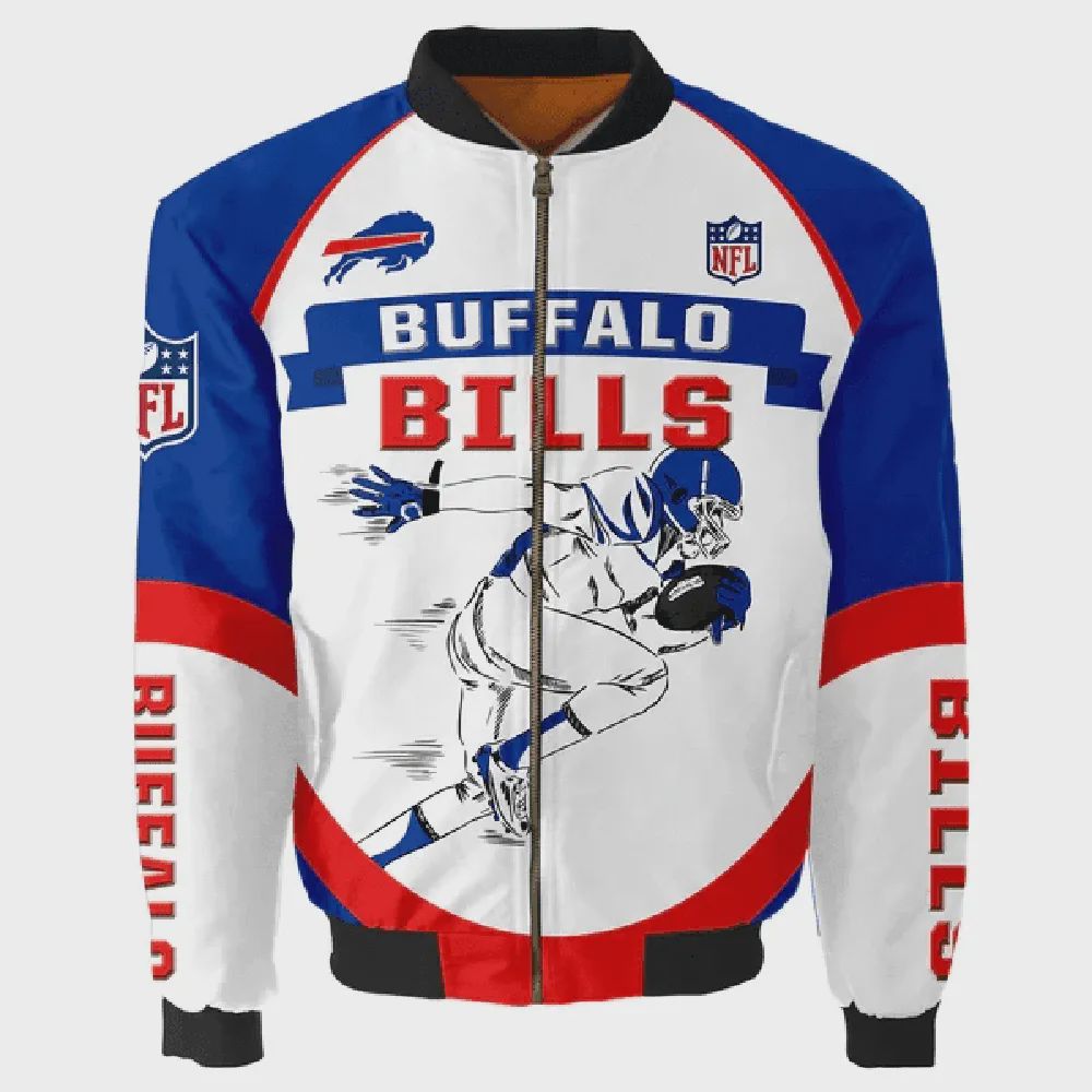 Sportswearmerch Buffalo Bills NFL Pattern Bomber Jacket For Fan
