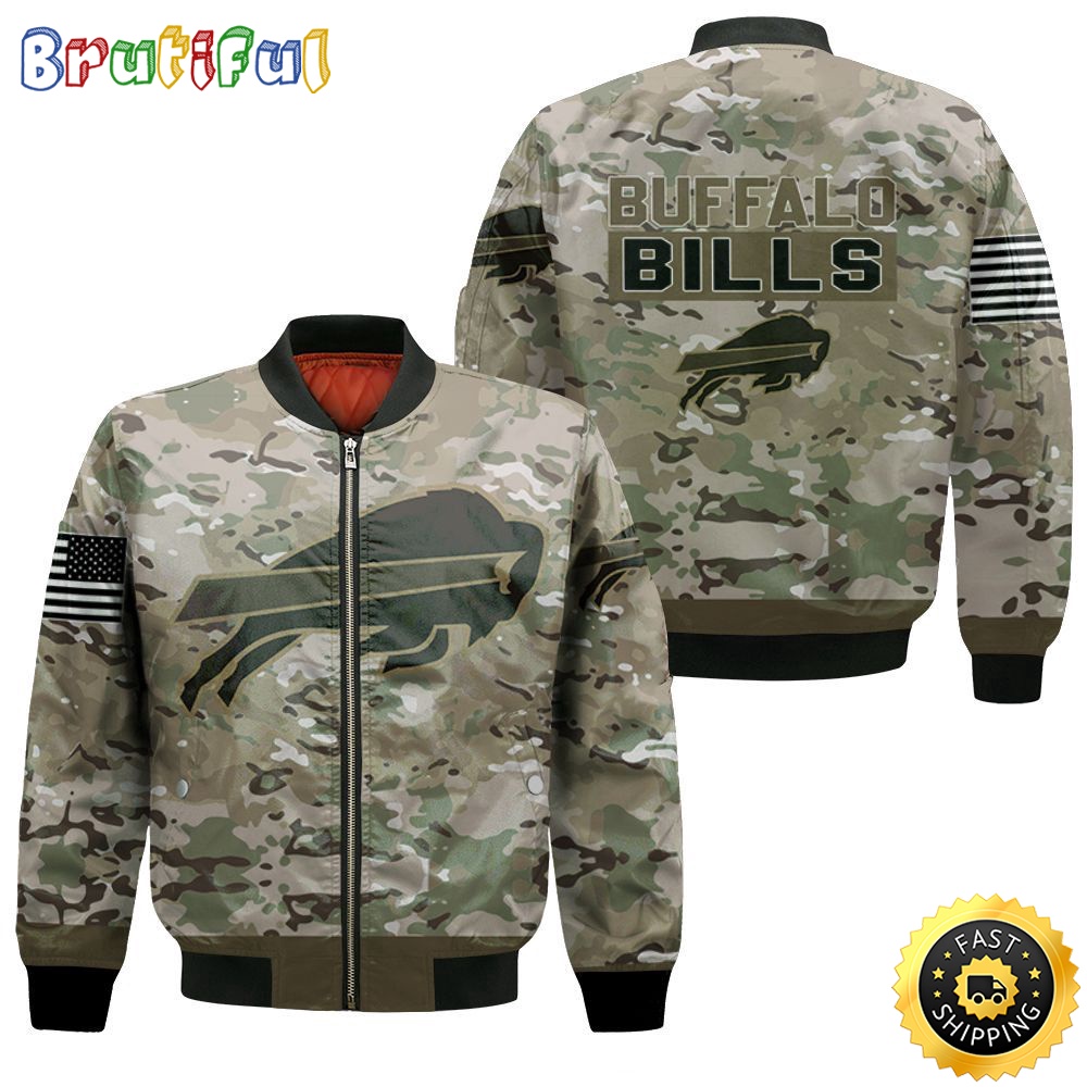 Sportswearmerch Buffalo Bills NFL Personalized Bomber Jacket Pattern For Fan