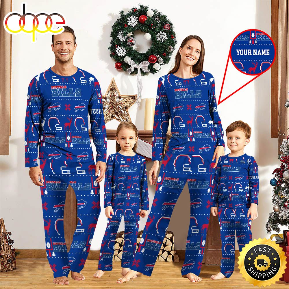 Sportswearmerch Buffalo Bills NFL Personalized Pajamas Family For Fan