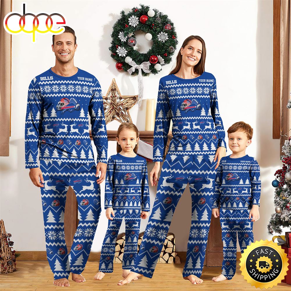 Sportswearmerch Buffalo Bills NFL Personalized Pajamas Family For Fan