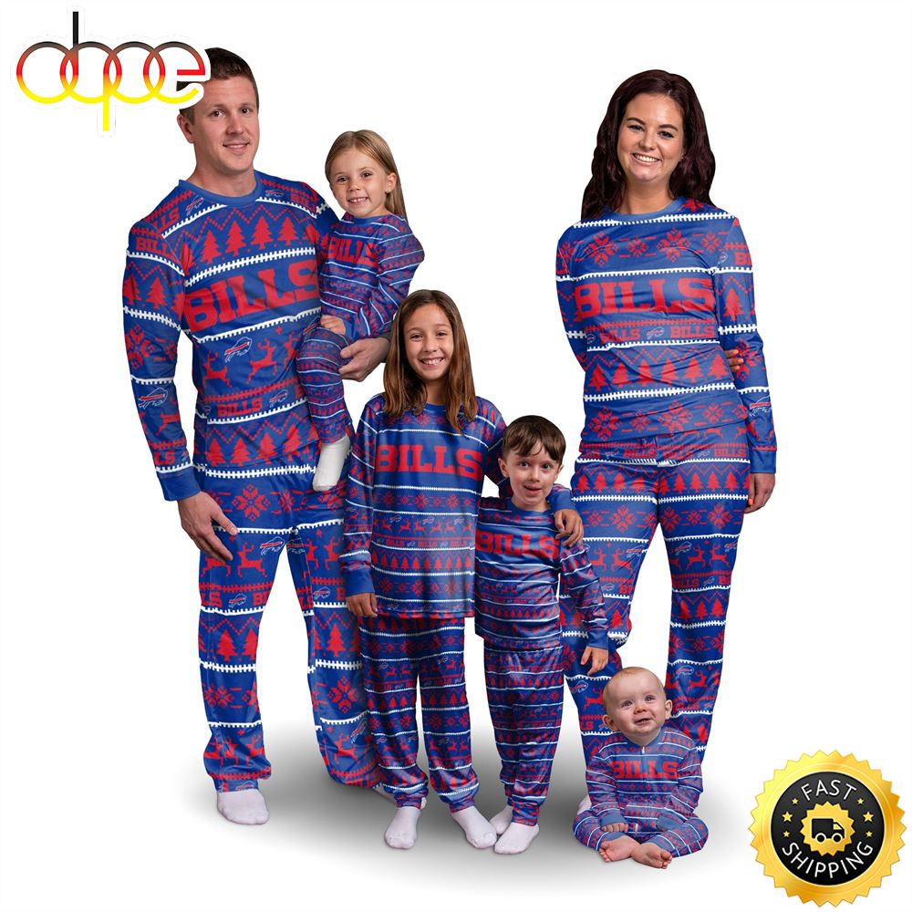 Sportswearmerch Buffalo Bills NFL Personalized Pajamas Family For Fan
