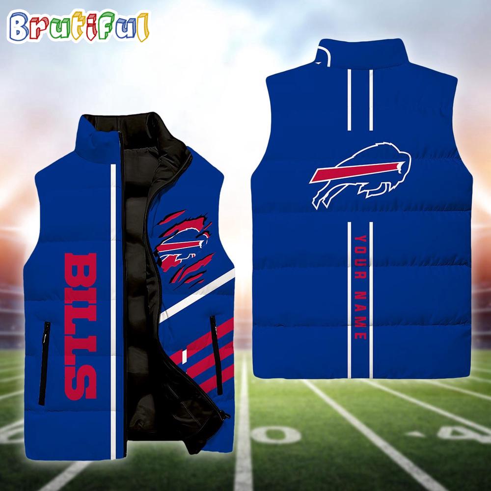 Sportswearmerch Buffalo Bills NFL Personalized Sleeveless Down Puffer Jacket For Fan