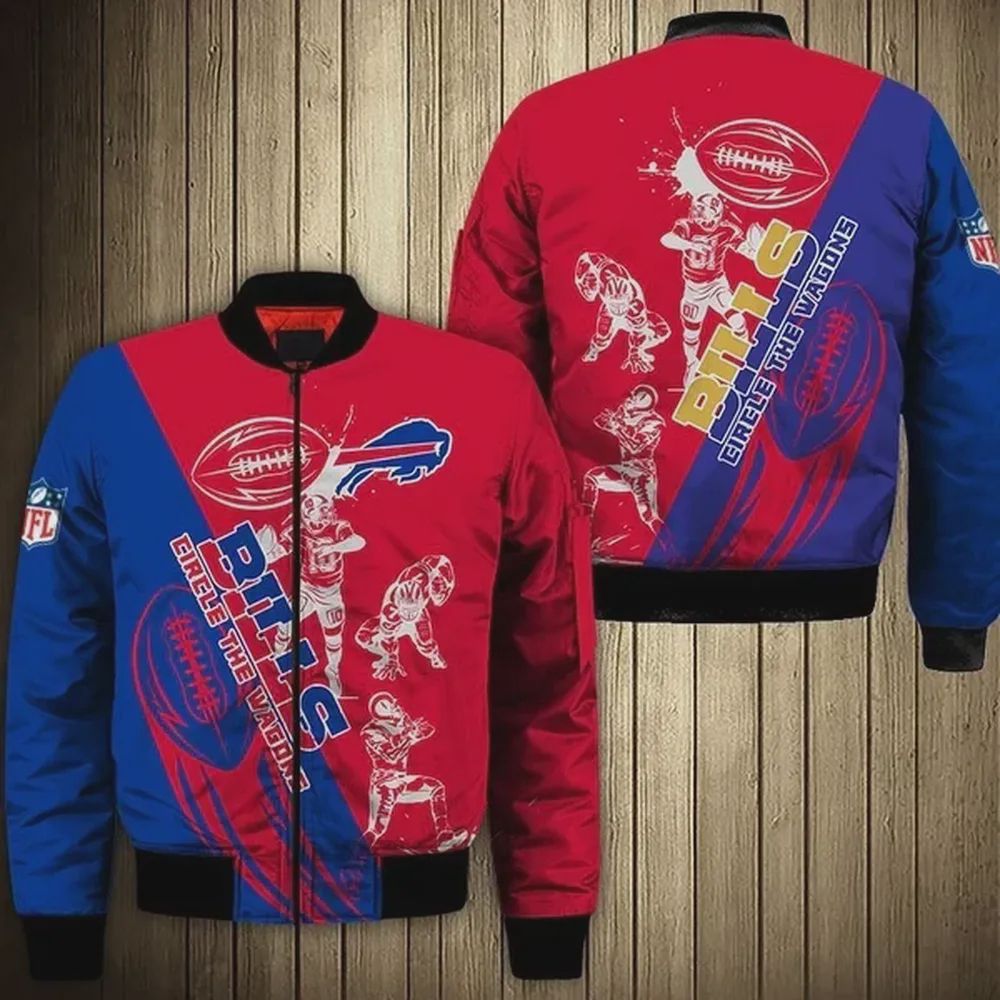 Sportswearmerch Buffalo Bills NFL Players Pattern Bomber Jacket For Fan