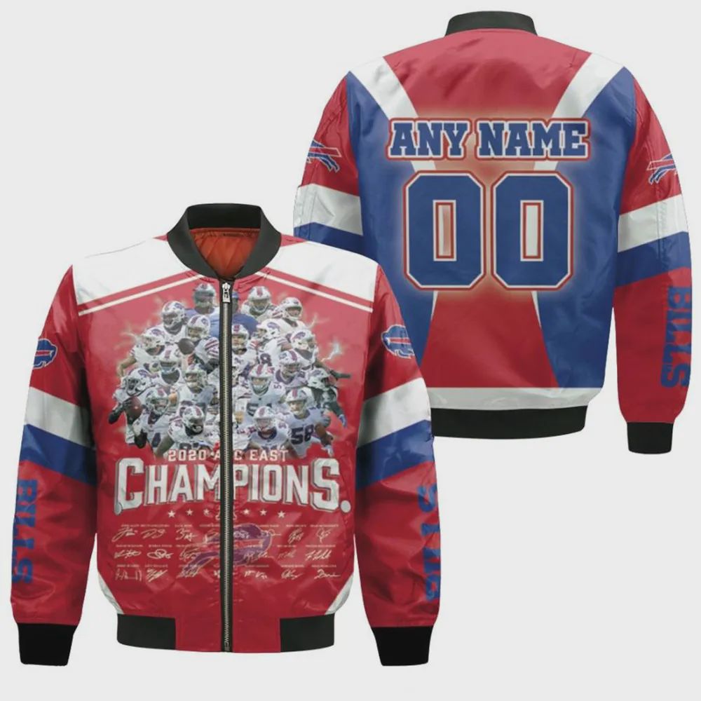 Sportswearmerch Buffalo Bills NFL Signatures Bomber Jacket For Fan