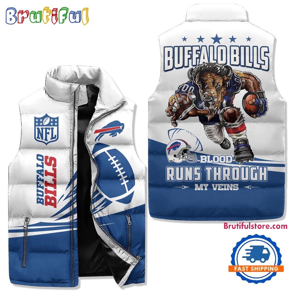 Sportswearmerch Buffalo Bills NFL Sleeveless Puffer Jacket For Fan