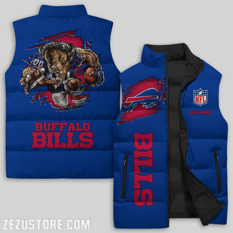 Sportswearmerch Buffalo Bills NFL Sleeveless Puffer Jacket For Fans