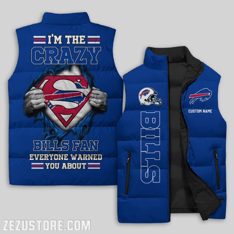 Sportswearmerch Buffalo Bills NFL Sleeveless Puffer Jacket For Fans