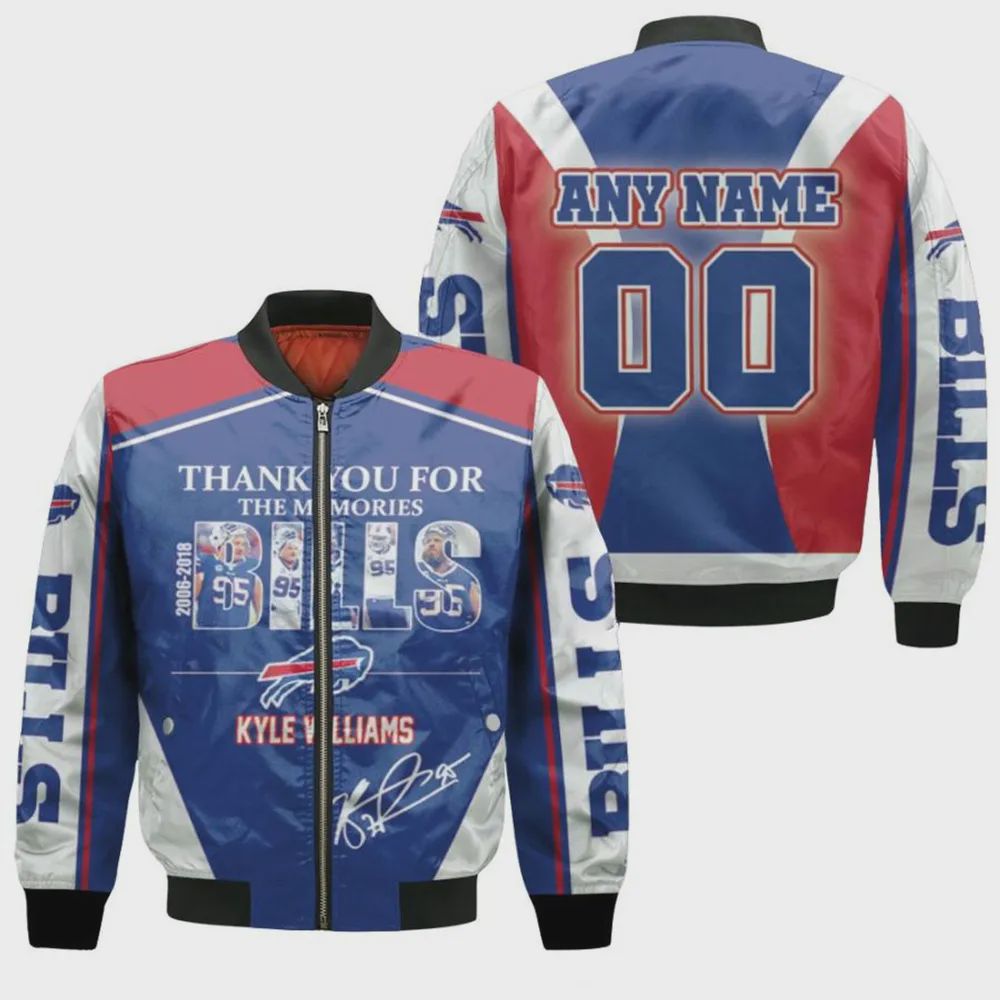 Sportswearmerch Buffalo Bills NFL Thank You For The Memories Kyle Williams Signature Bomber Jacket For Fan