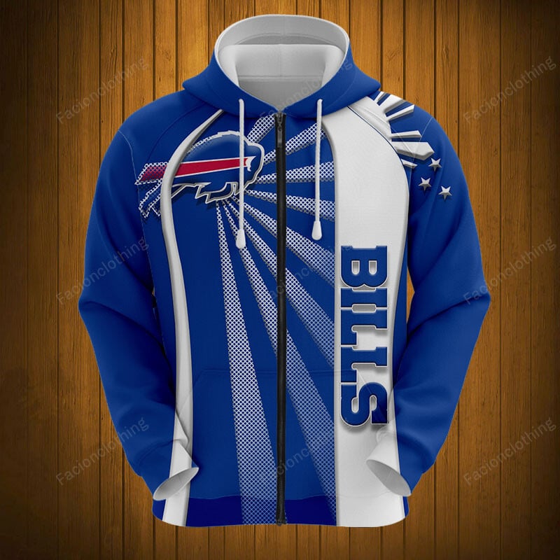 Sportswearmerch Buffalo Bills NFL Zip Hoodie Personalized For Fan