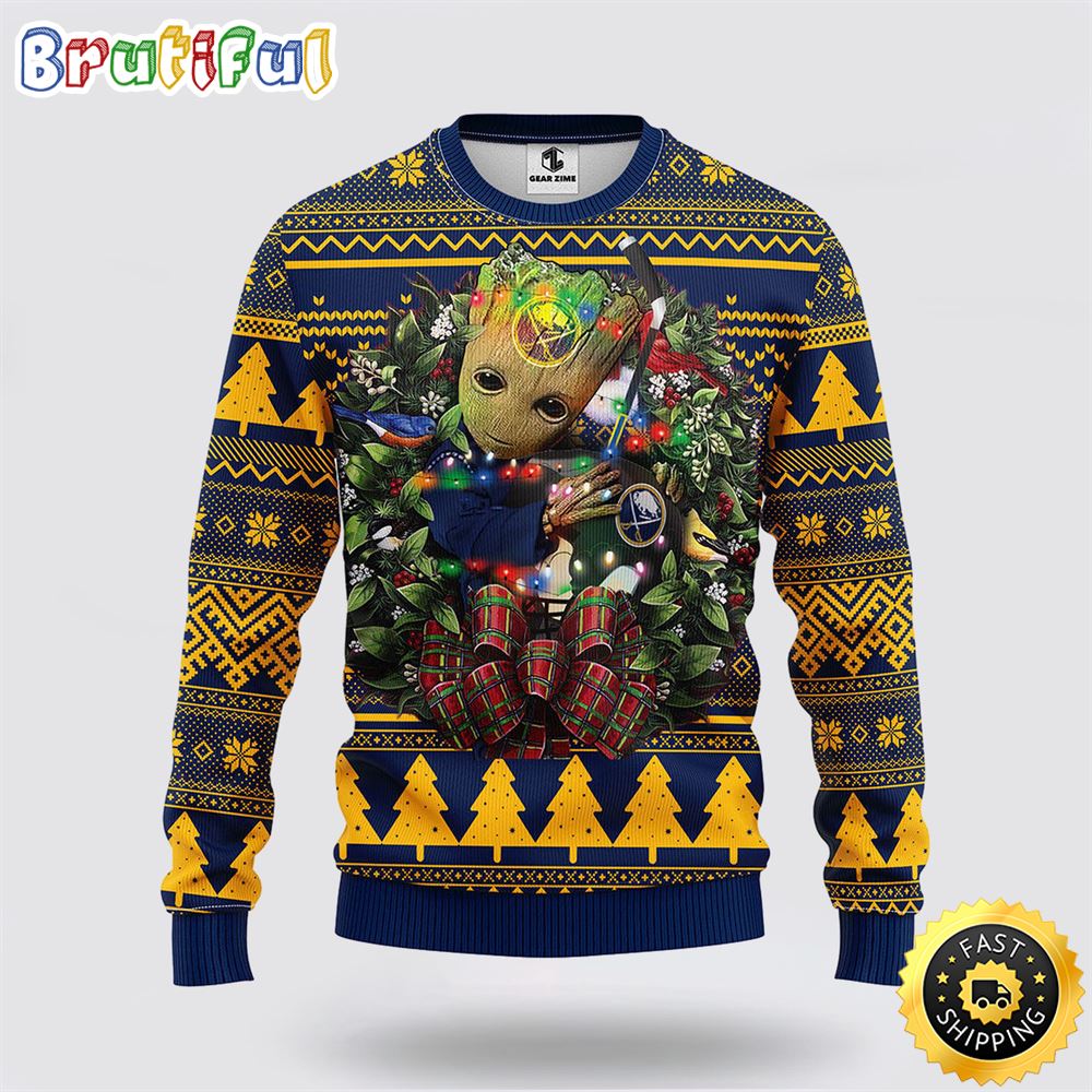 Sportswearmerch Buffalo Sabres NHL Groot Christmas Sweater For Fan