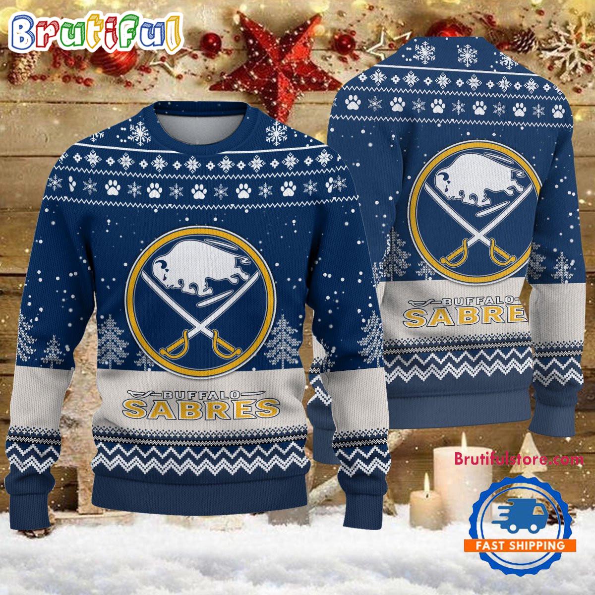 Sportswearmerch Buffalo Sabres NHL Personalized Christmas Sweater For Fan
