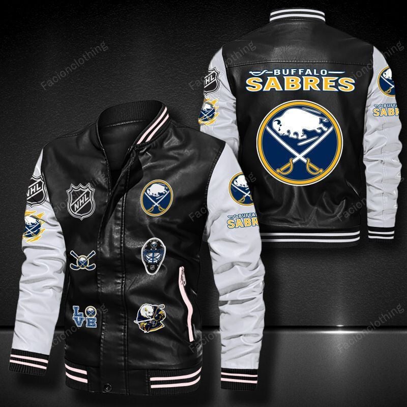Sportswearmerch Buffalo Sabres NHL Personalized Leather Bomber For Fan