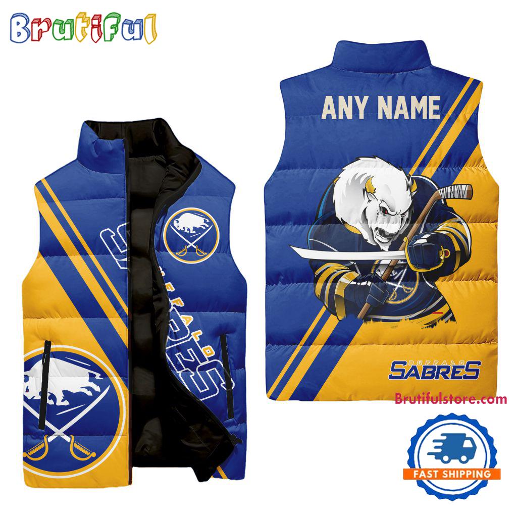 Sportswearmerch Buffalo Sabres NHL Sleeveless Puffer Jacket For Fan