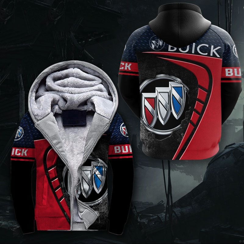 Sportswearmerch Buick Car Personalized Fashion Fleece Zip Hoodie Jacket For Fan