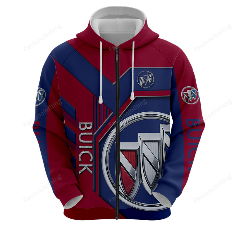 Sportswearmerch Buick Car Personalized Fashion Zip Hoodie For Fan