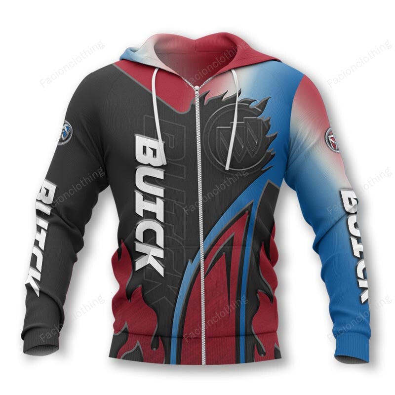 Sportswearmerch Buick Car Personalized Zip Hoodie For Fan