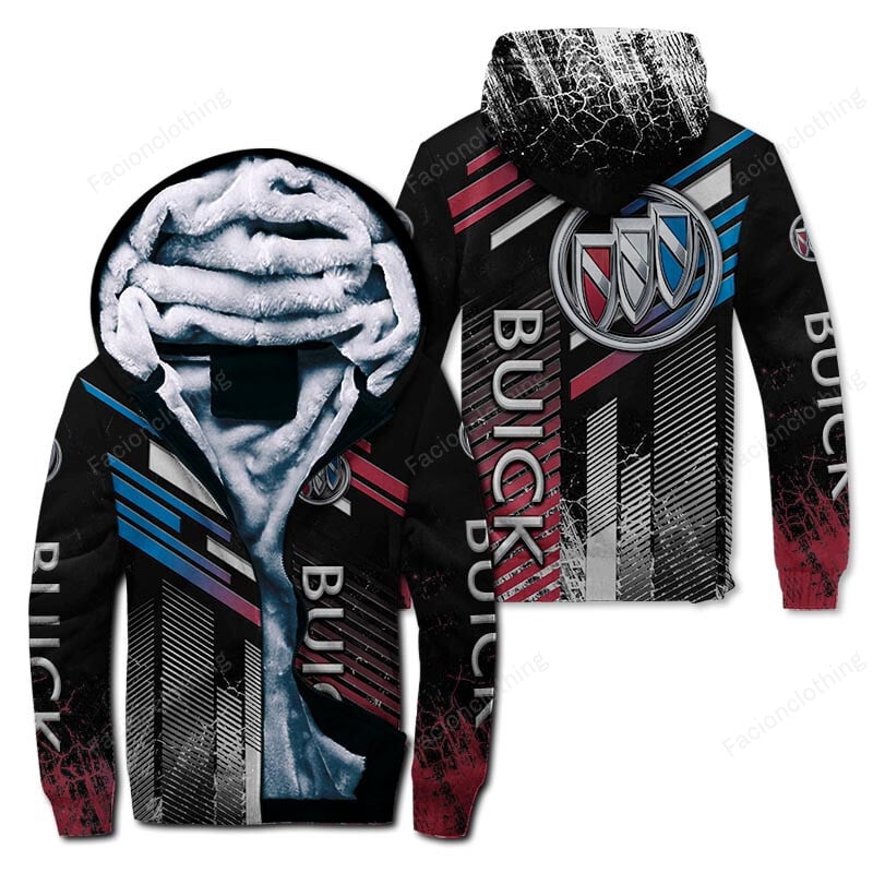 Sportswearmerch Buick Car Personalized Zip Hoodie Velvet Hoodie For Fan