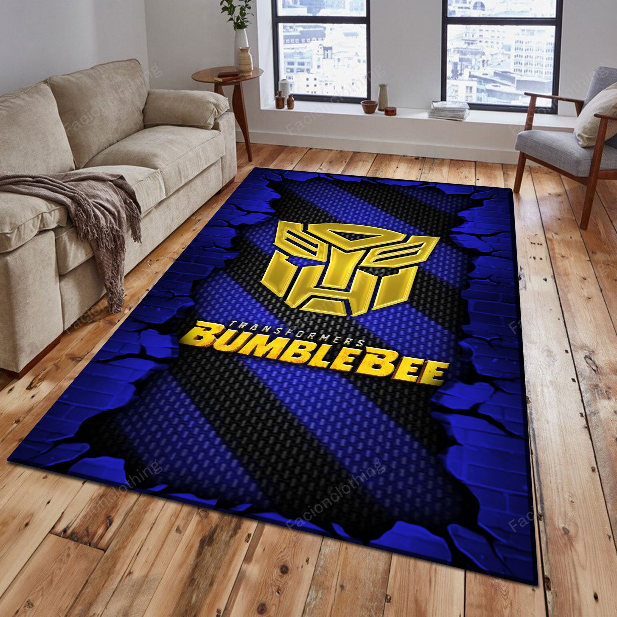 Sportswearmerch Bumblebee Car Personalized Rug For Fan