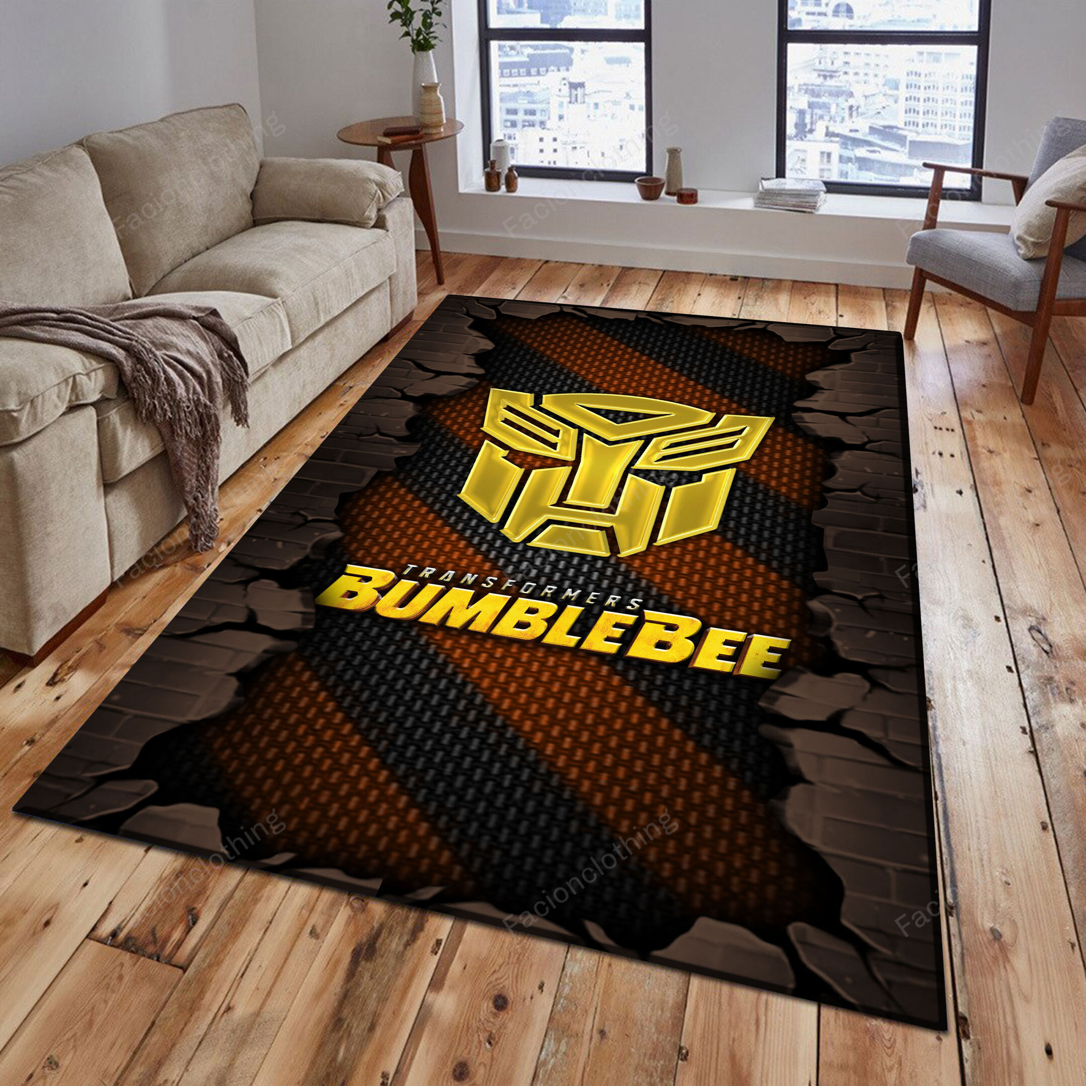 Sportswearmerch Bumblebee Car Personalized Rug For Fan