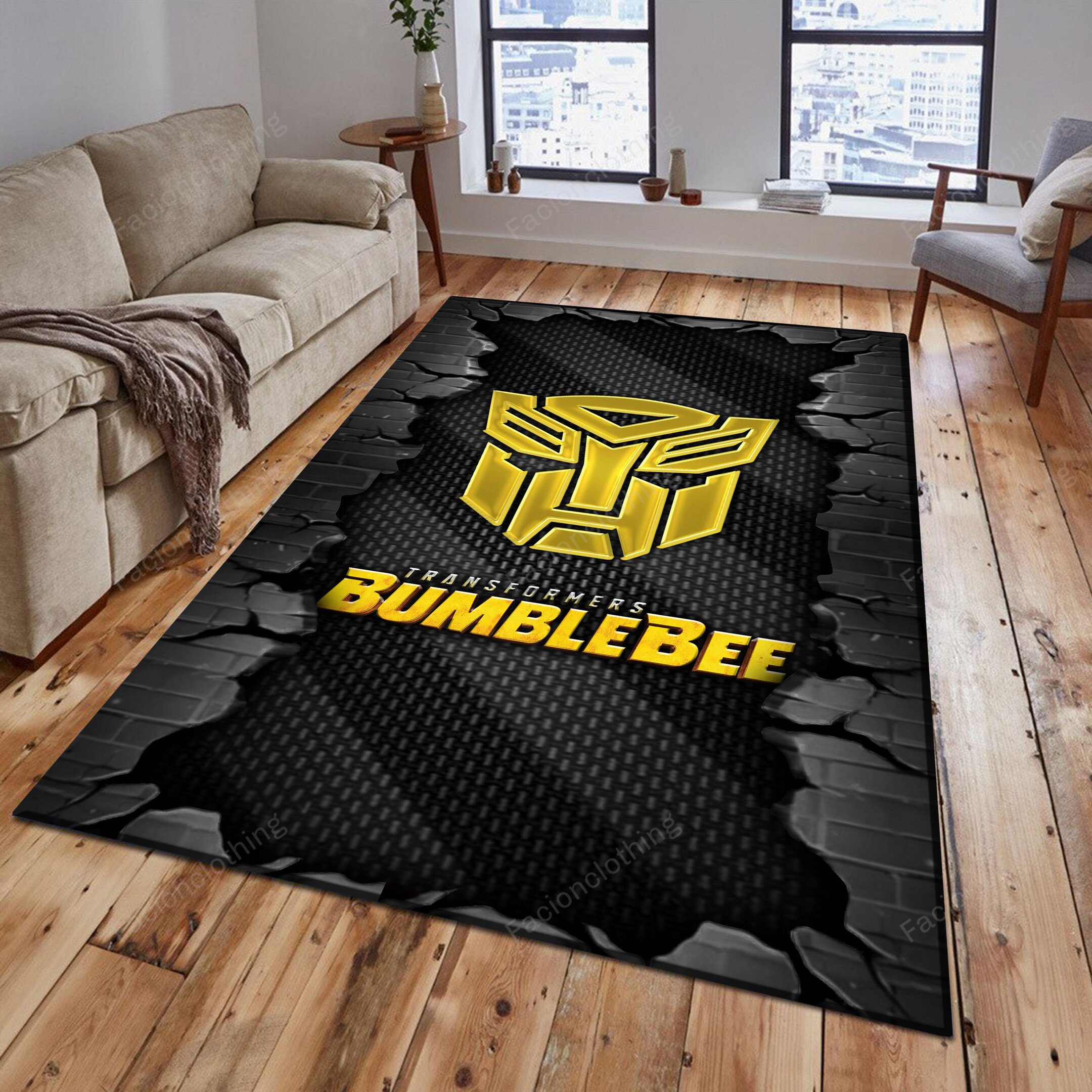 Sportswearmerch Bumblebee Car Personalized Rug For Fan