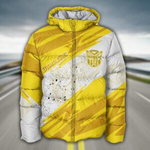 Sportswearmerch Bumblebee Car Puffer Jacket For Fan