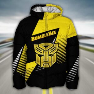 Sportswearmerch Bumblebee Car Puffer Jacket For Fan