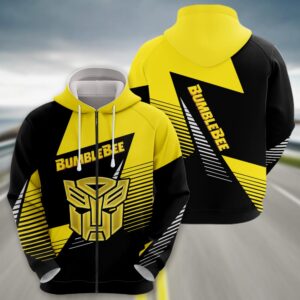 Sportswearmerch Bumblebee Car Zip Hoodie For Fan