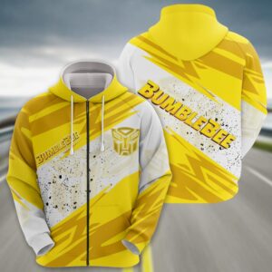 Sportswearmerch Bumblebee Car Zip Hoodie For Fan