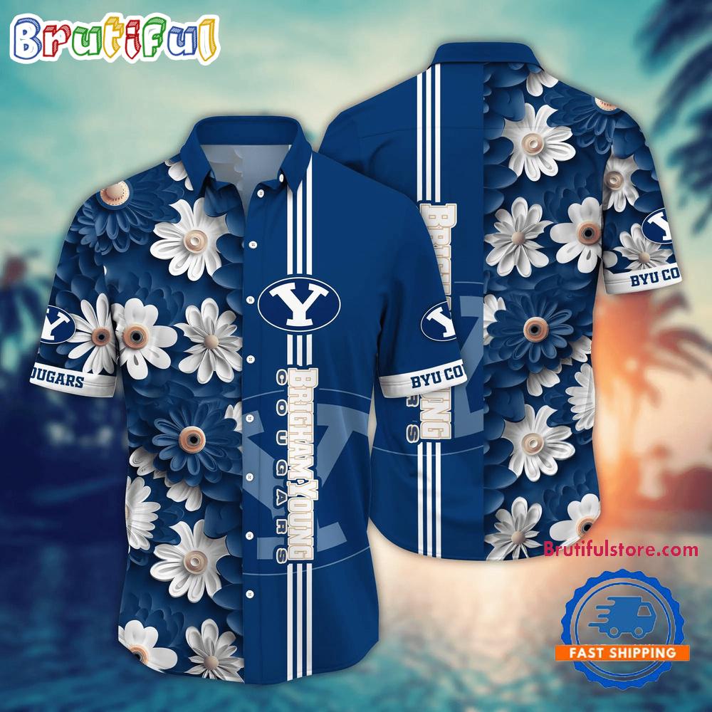 Sportswearmerch BYU Cougars NCAA Flower Summer Personalized Hawaiian Shirt For Fan