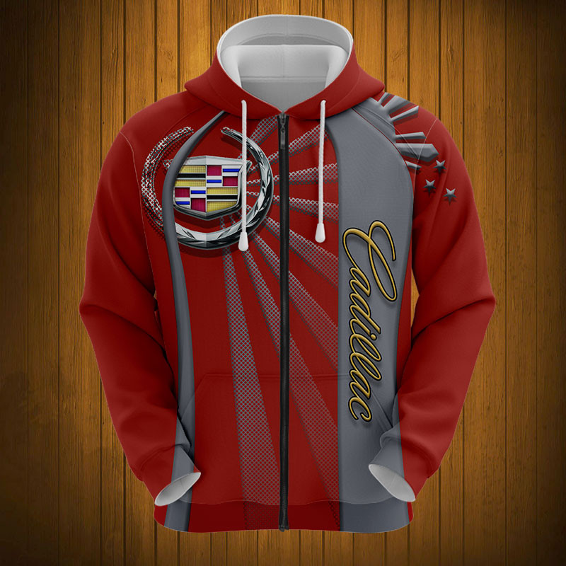 Sportswearmerch Cadillac Car Personalized Fashion Zip Hoodie For Fan