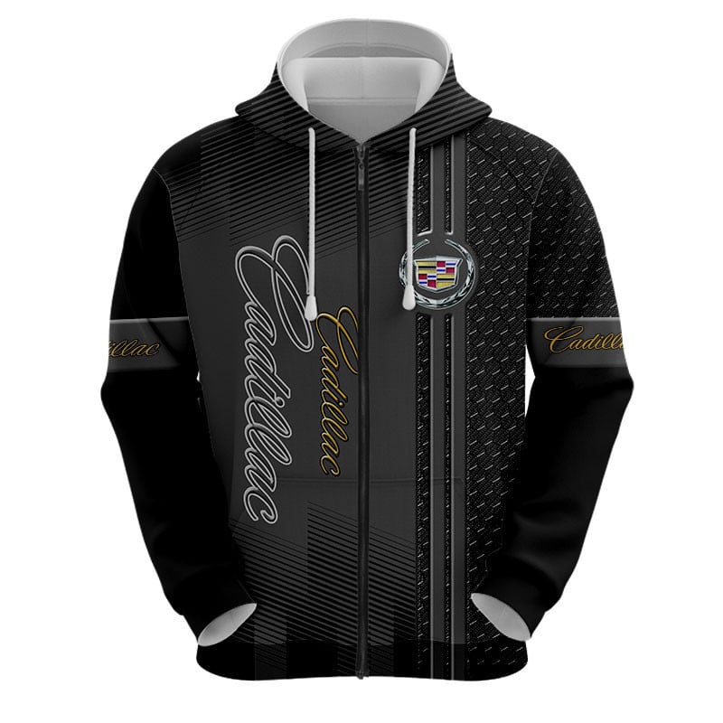 Sportswearmerch Cadillac Car Personalized Fashion Zip Hoodie For Fan