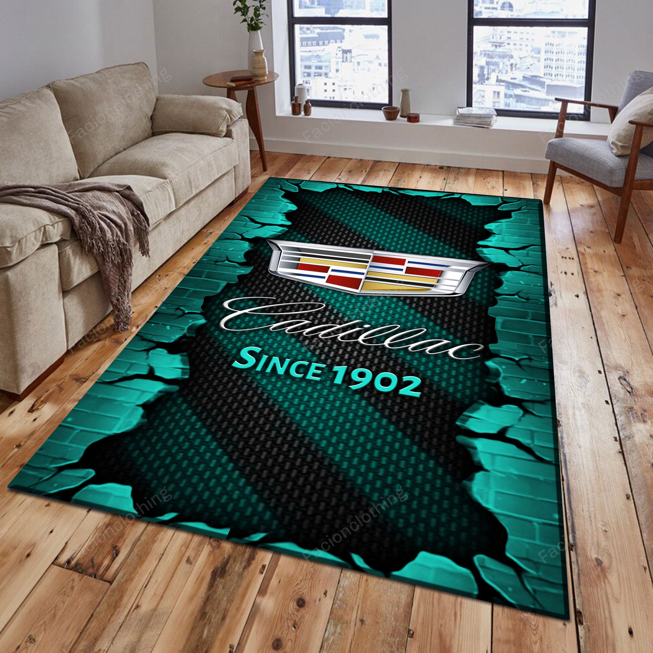 Sportswearmerch Cadillac Car Personalized Rug For Fan