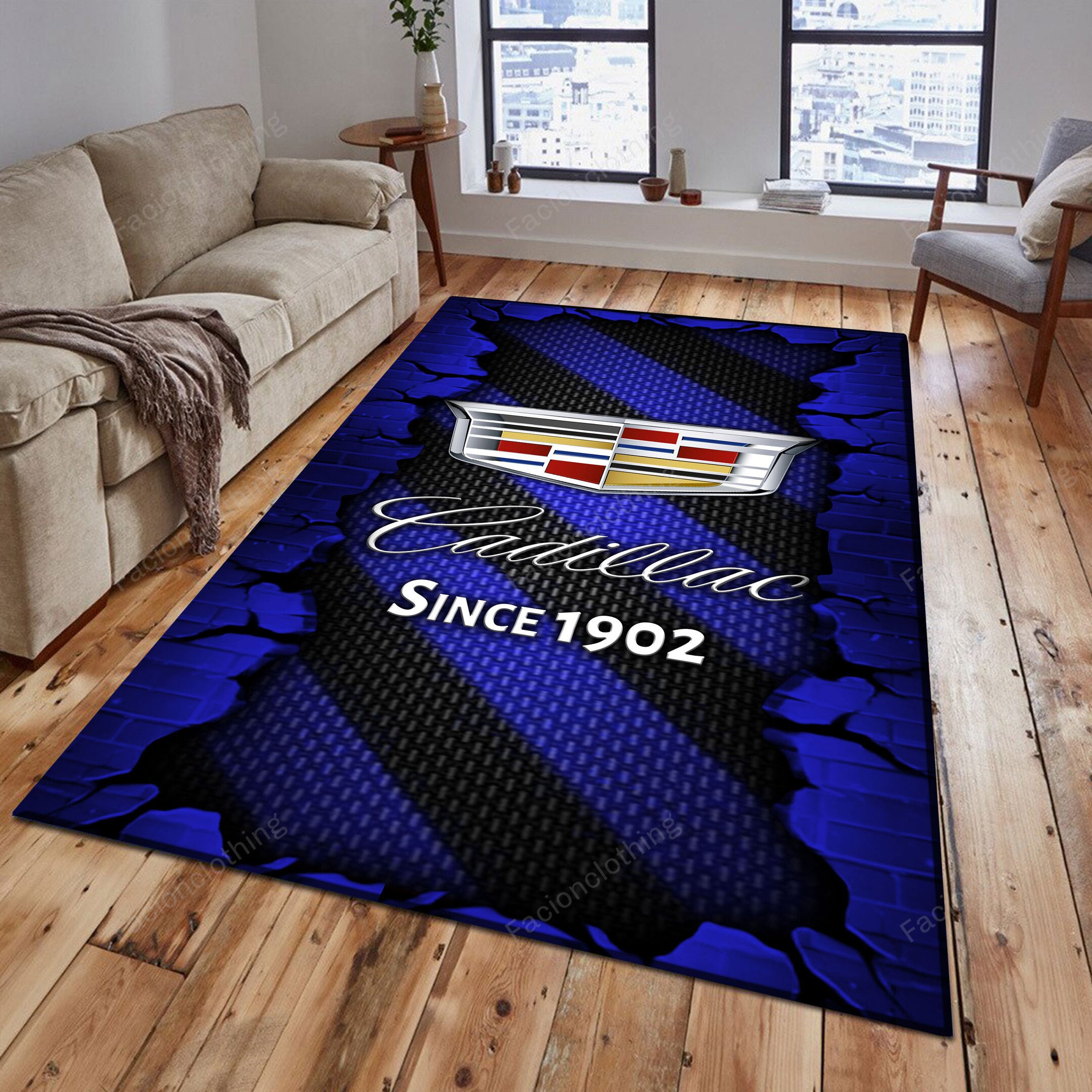 Sportswearmerch Cadillac Car Personalized Rug For Fan