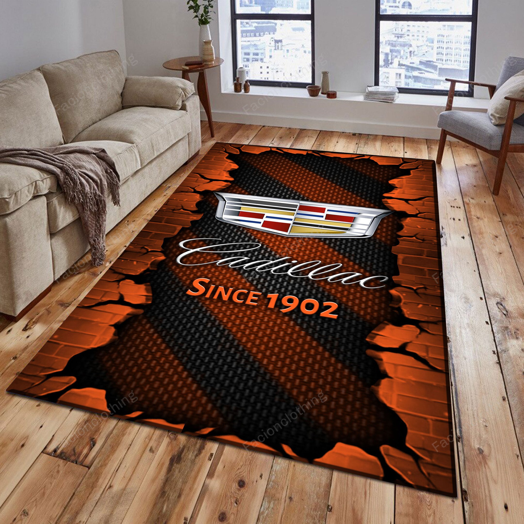 Sportswearmerch Cadillac Car Personalized Rug For Fan