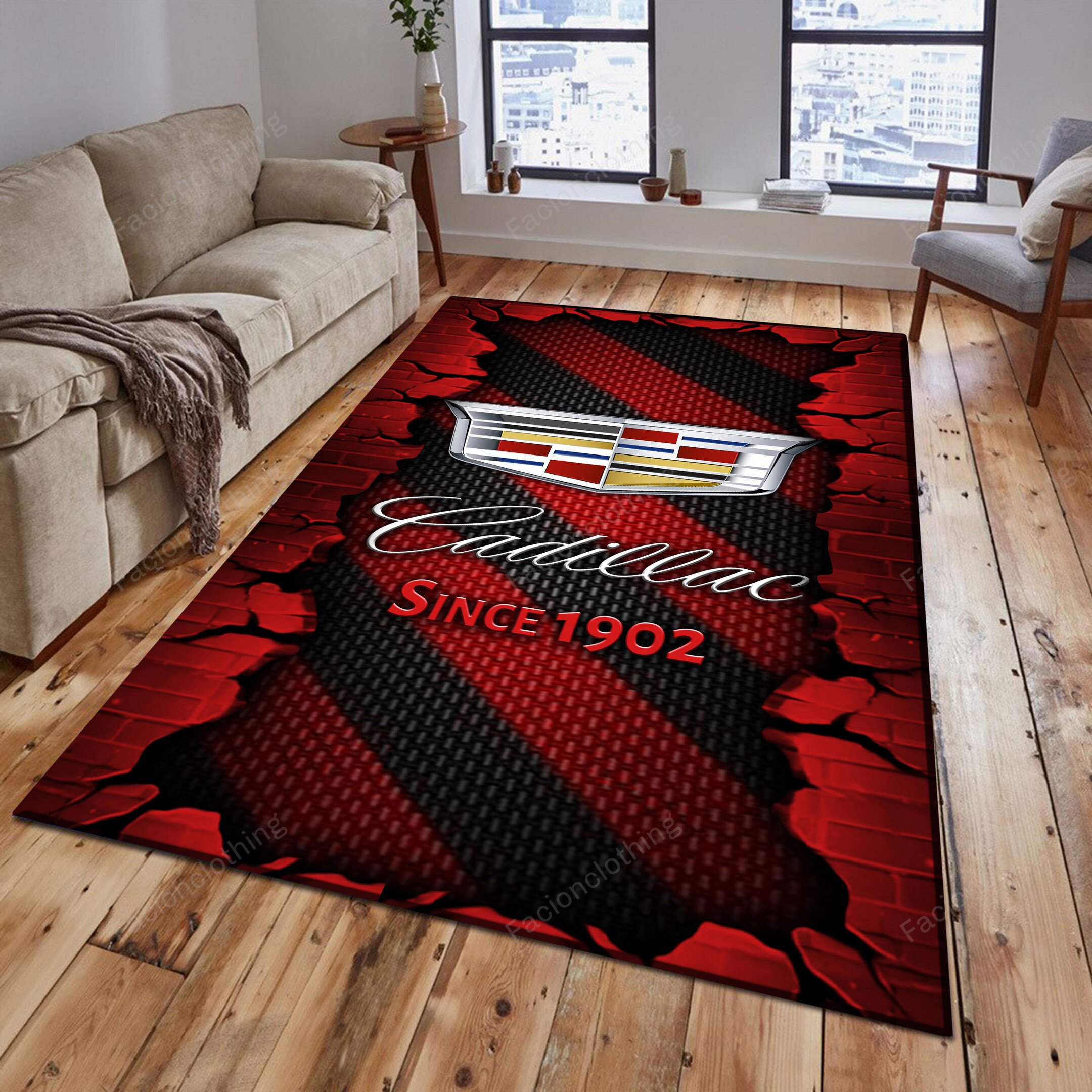 Sportswearmerch Cadillac Car Personalized Rug For Fan