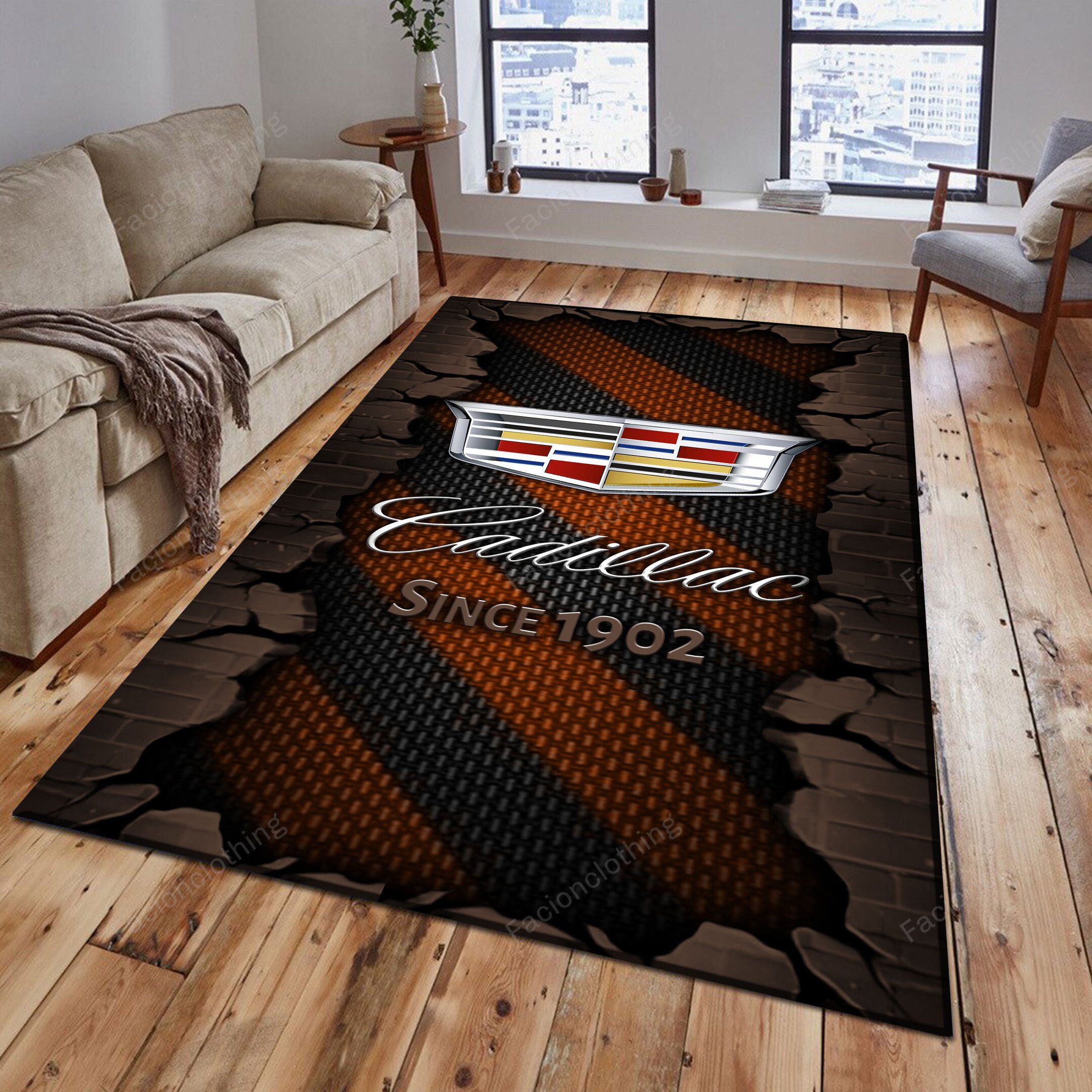 Sportswearmerch Cadillac Car Personalized Rug For Fan