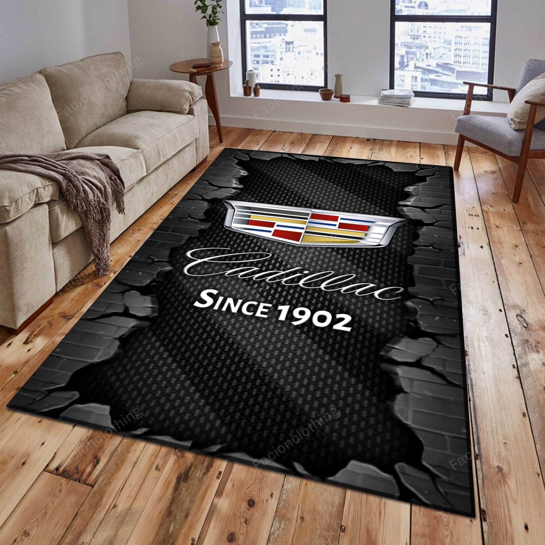 Sportswearmerch Cadillac Car Personalized Rug For Fan