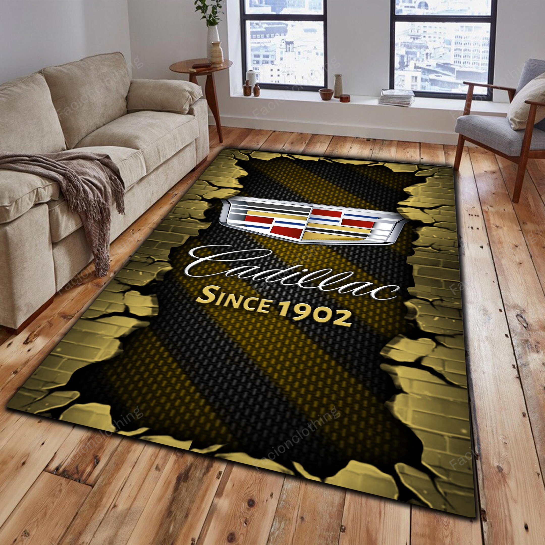 Sportswearmerch Cadillac Car Personalized Rug For Fan