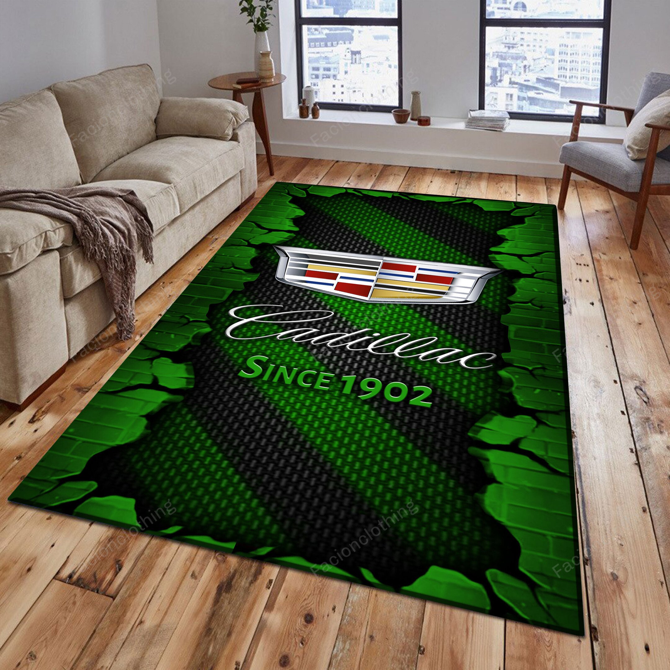 Sportswearmerch Cadillac Car Personalized Rug For Fan