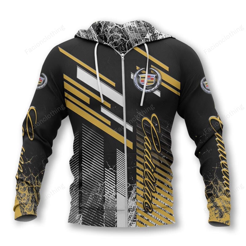 Sportswearmerch Cadillac Car Personalized Zip Hoodie For Fan