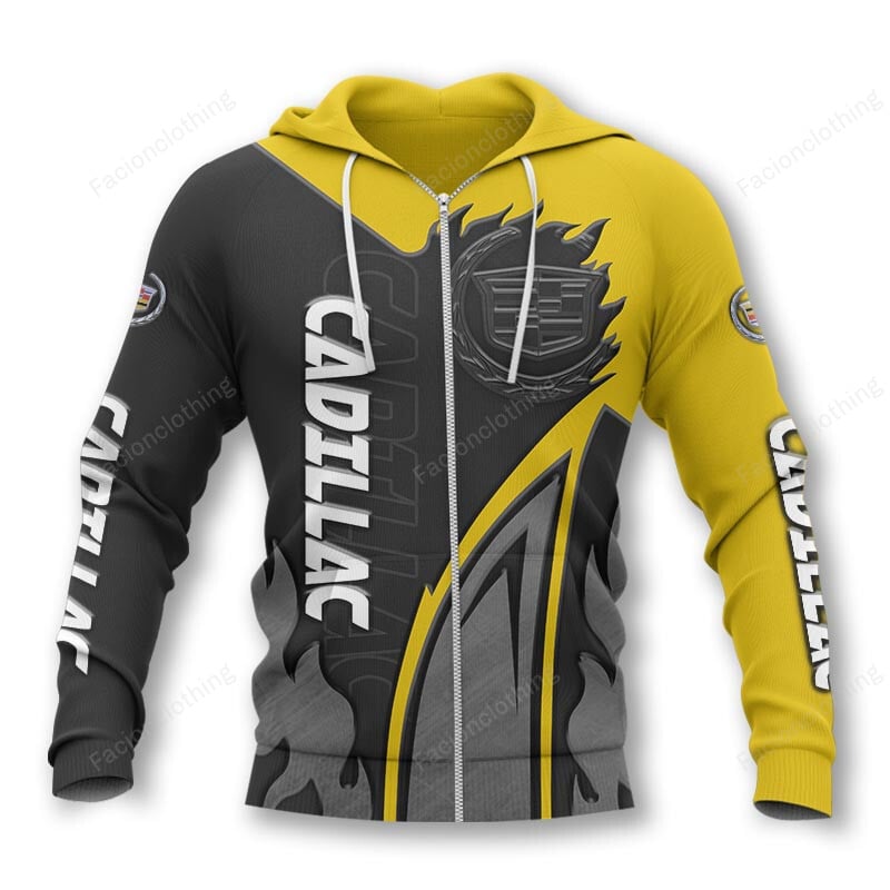 Sportswearmerch Cadillac Car Personalized Zip Hoodie For Fan