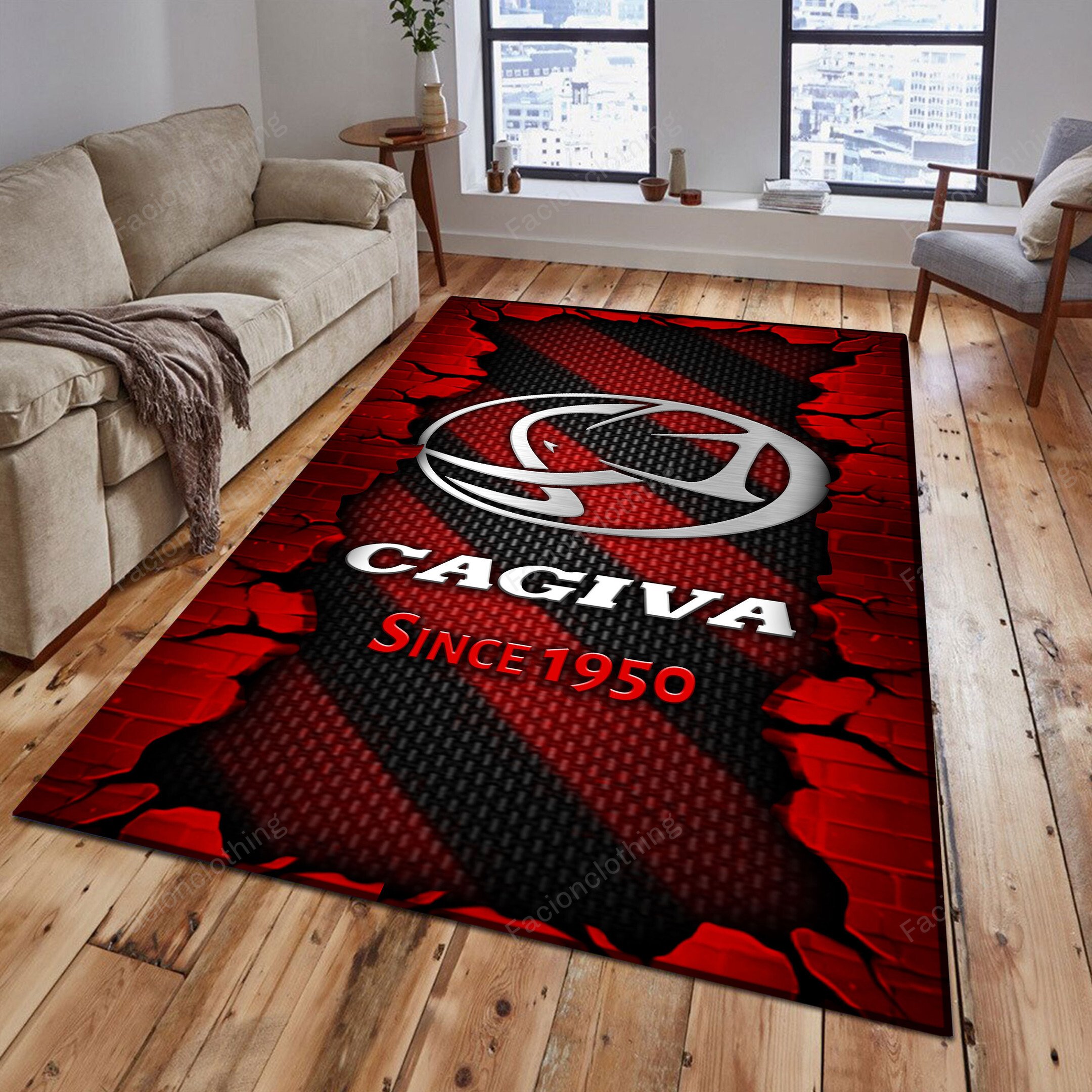 Sportswearmerch Cagiva Car Personalized Rug For Fan