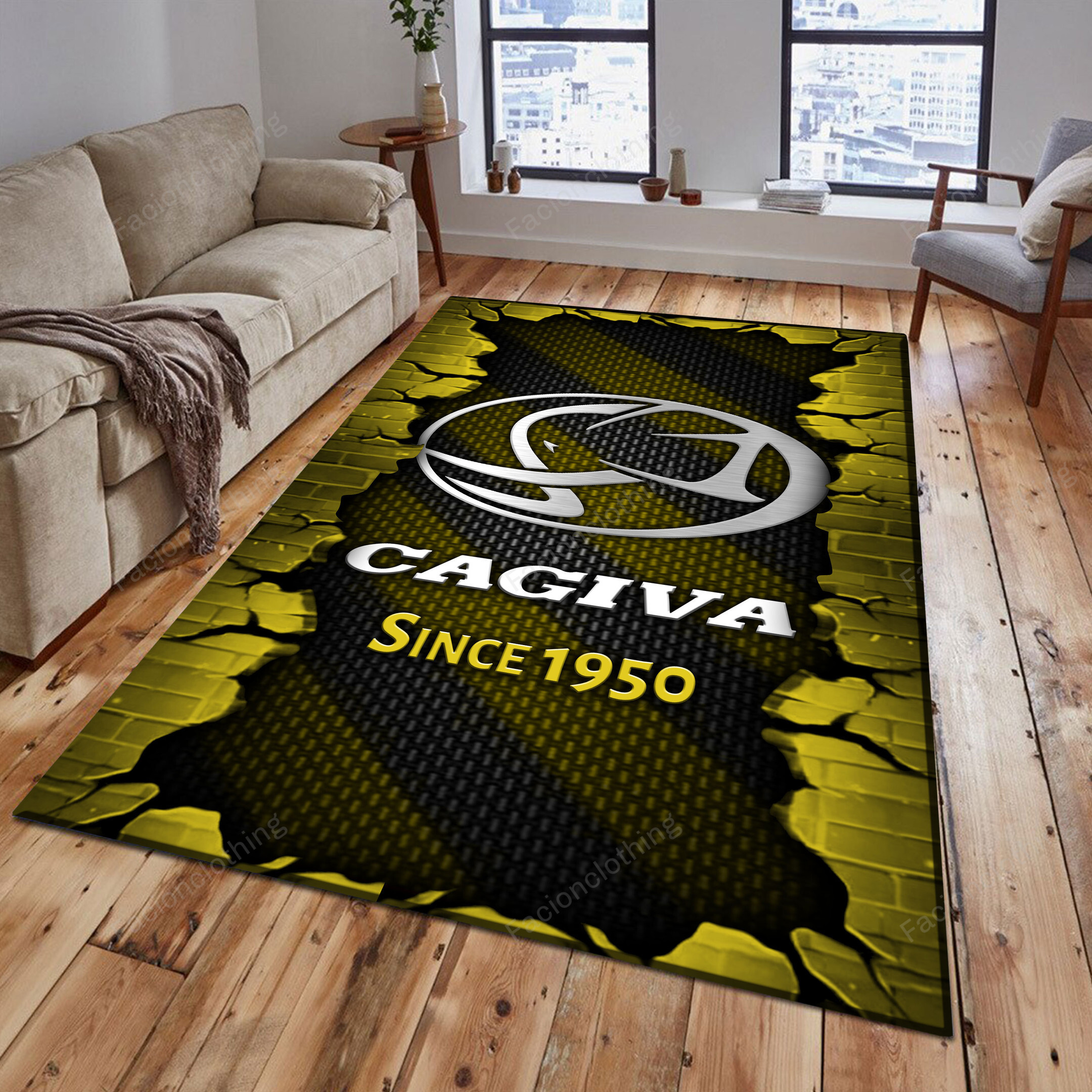 Sportswearmerch Cagiva Car Personalized Rug For Fan