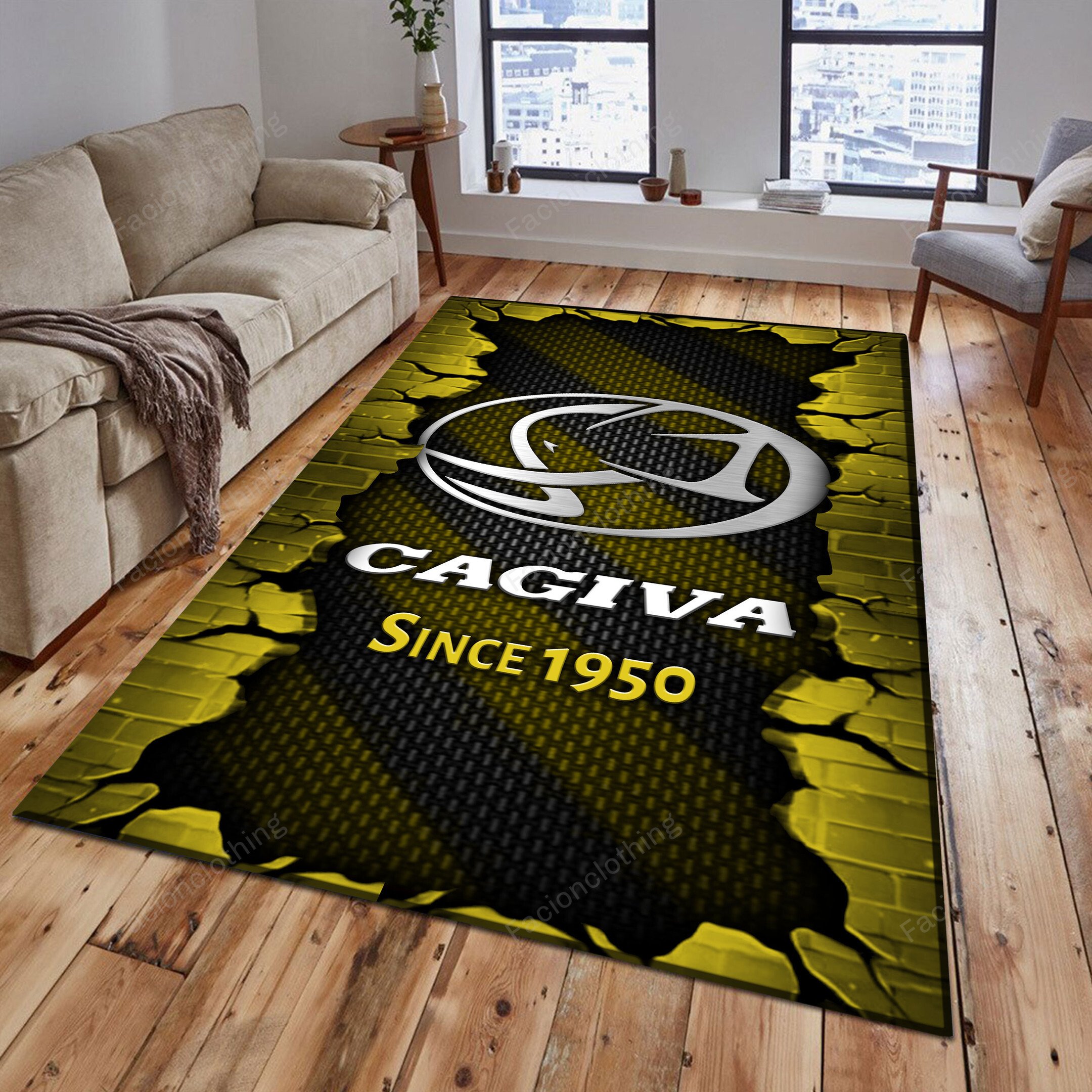Sportswearmerch Cagiva Motorcycle Personalized Rug For Fan