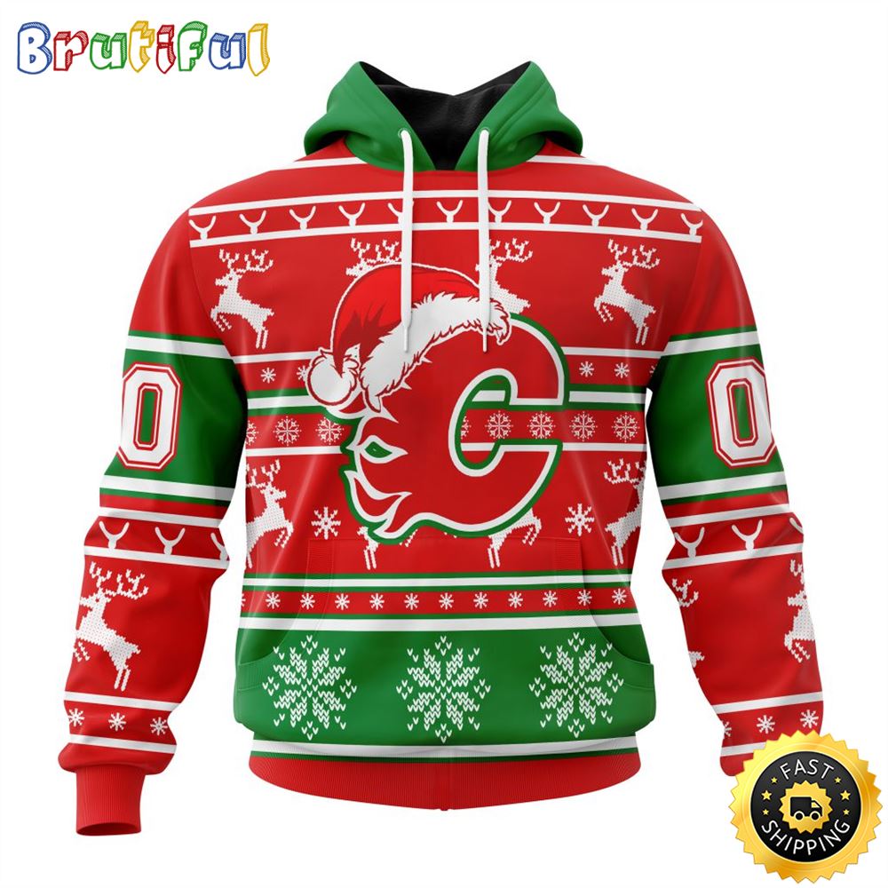Sportswearmerch Calgary Flames NHL Christmas Hoodie For Fan