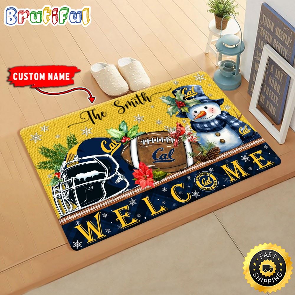 Sportswearmerch California Golden Bears NCAA Christmas Doormat For Fan