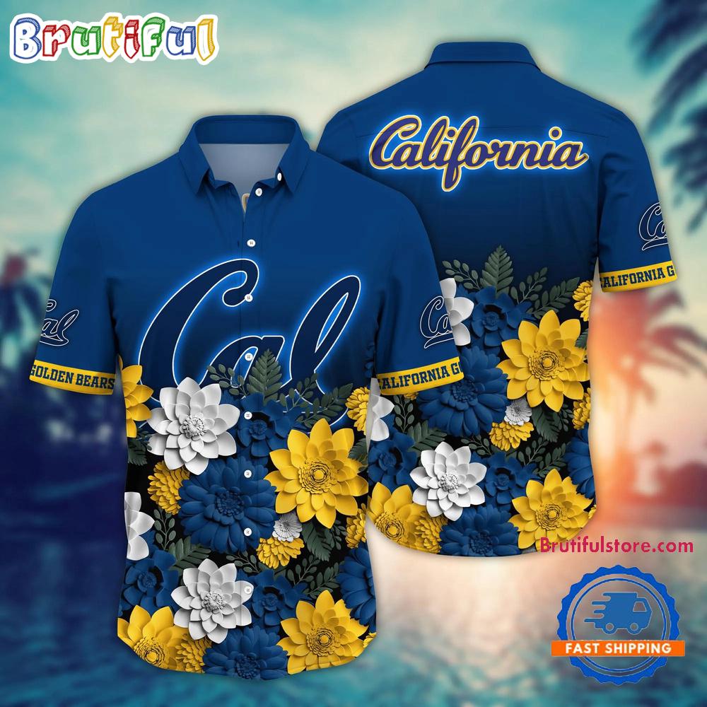 Sportswearmerch California Golden Bears NCAA Flower Tropical Summer Beach Hawaiian Shirt For Fan
