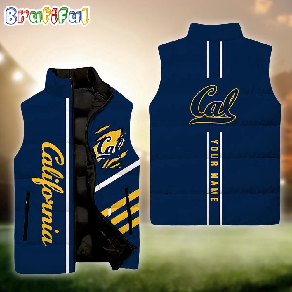 Sportswearmerch California Golden Bears NCAA Personalized Sleeveless Down Puffer Jacket For Fan