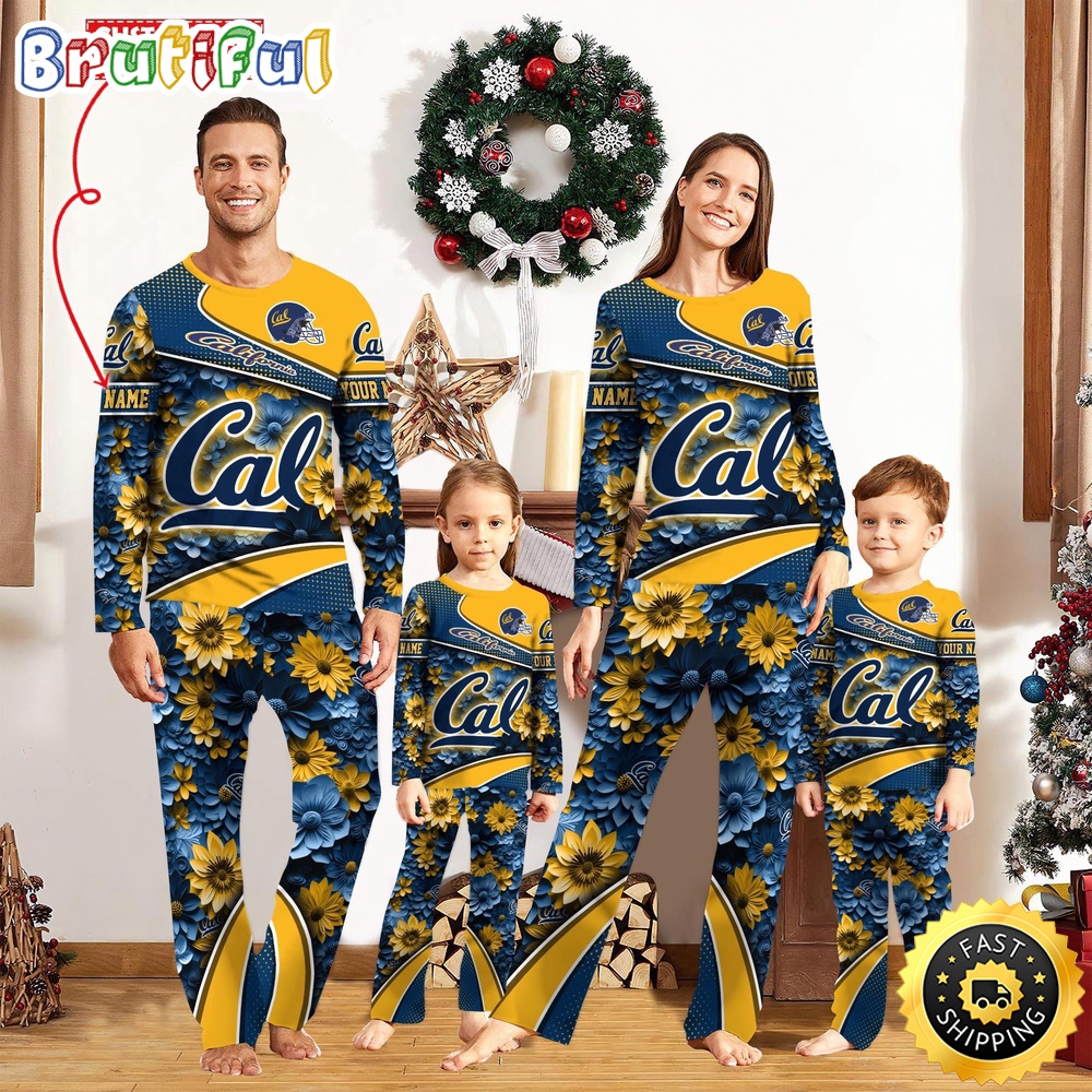 Sportswearmerch California Golden Bears NCAA Sport Fans Personalized Pajamas Family For Fan