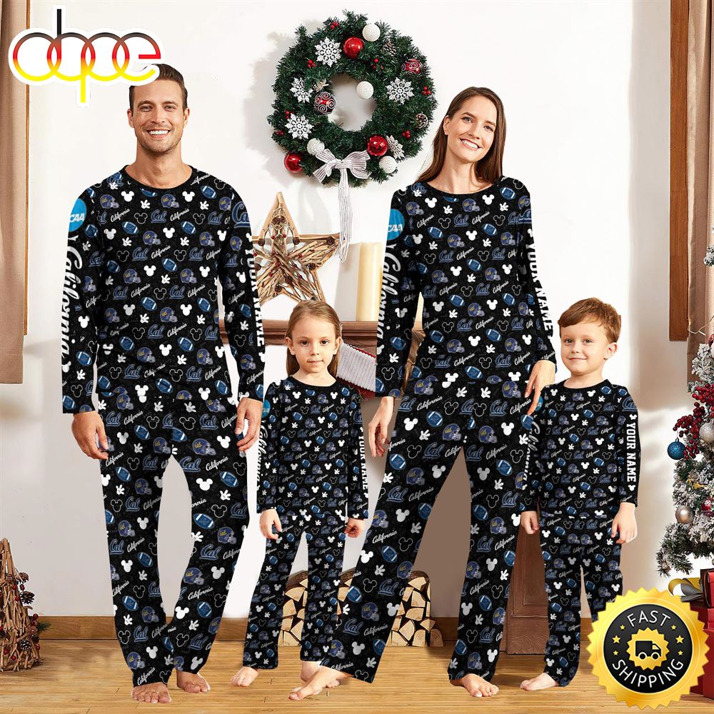 Sportswearmerch California Golden Bears NCAA x Mickey Mouse Personalized Pajamas Family For Fan